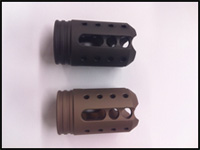 Steel "Defender" Muzzle Brake___(Patent# US D694,355 S)